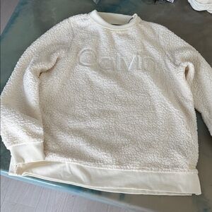 Calvin Klein Women's Textured Cream Sweater